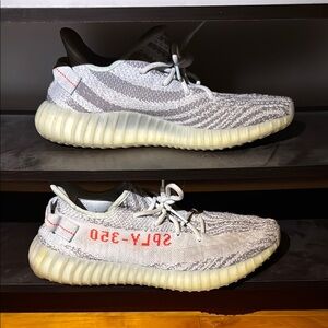 Adidas Yeezy Boost 350 V2 Gray and Cream with Red